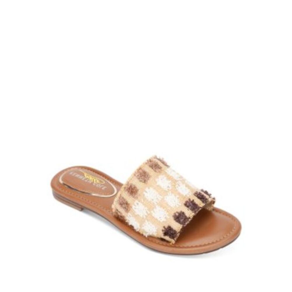 KENNETH COLE Womens Brown Mello Open Toe Slip On Slide Sandals Shoes 6.5